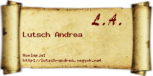 Lutsch Andrea névjegykártya